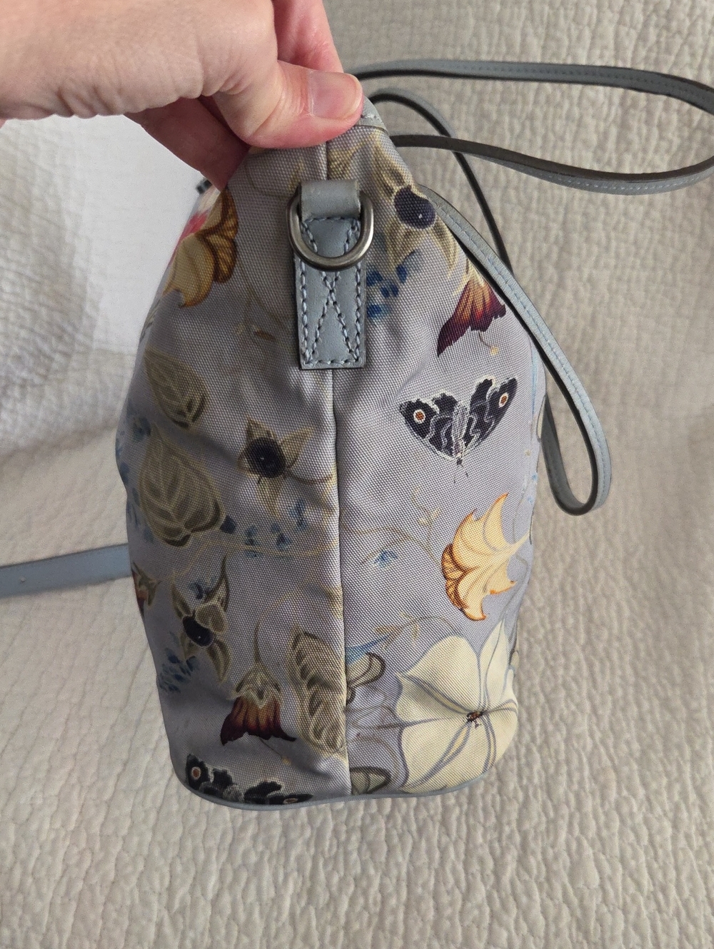 Gucci Flora Knight Canvas Light Blue Women's Two way - Picture 5 of 15